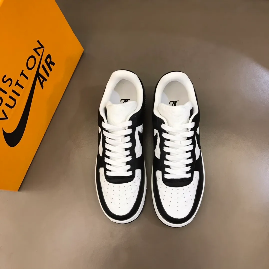 Men's shoes 💰p420 "*OUIS *UITTO*" x OFF-WHITE x Nike tripartite collaboration! Trendy and cool men's casual sports shoes with unrivaled color matching. The design idea basically continues the style of THE TEN. The Swoosh line and tongue label have a very familiar visual effect and are both fashionable and trendy! A must-have for fashionistas! The effect on your feet is absolutely stunning! Size: 38-45